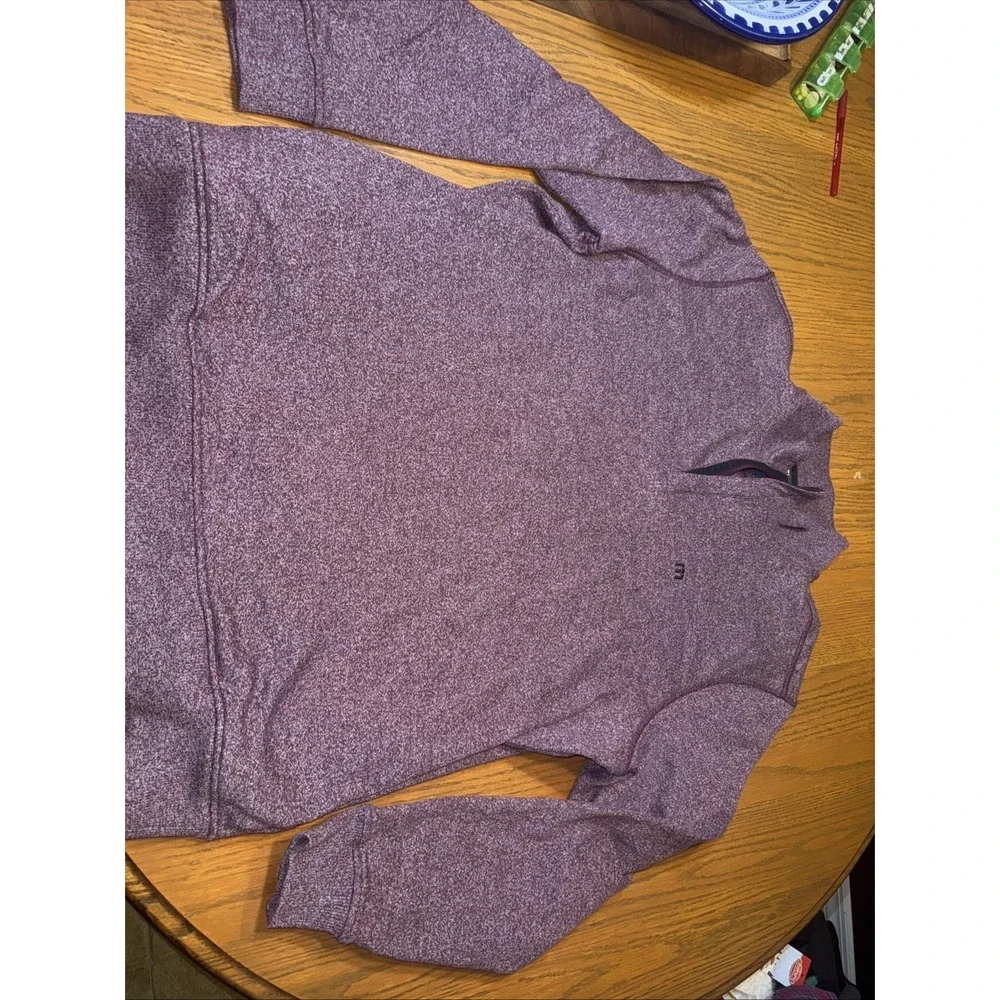 Travis Mathew Sweathirt Mens 2XL Large Maroon 1/4 Zip Stretch Thin Golf Pullover